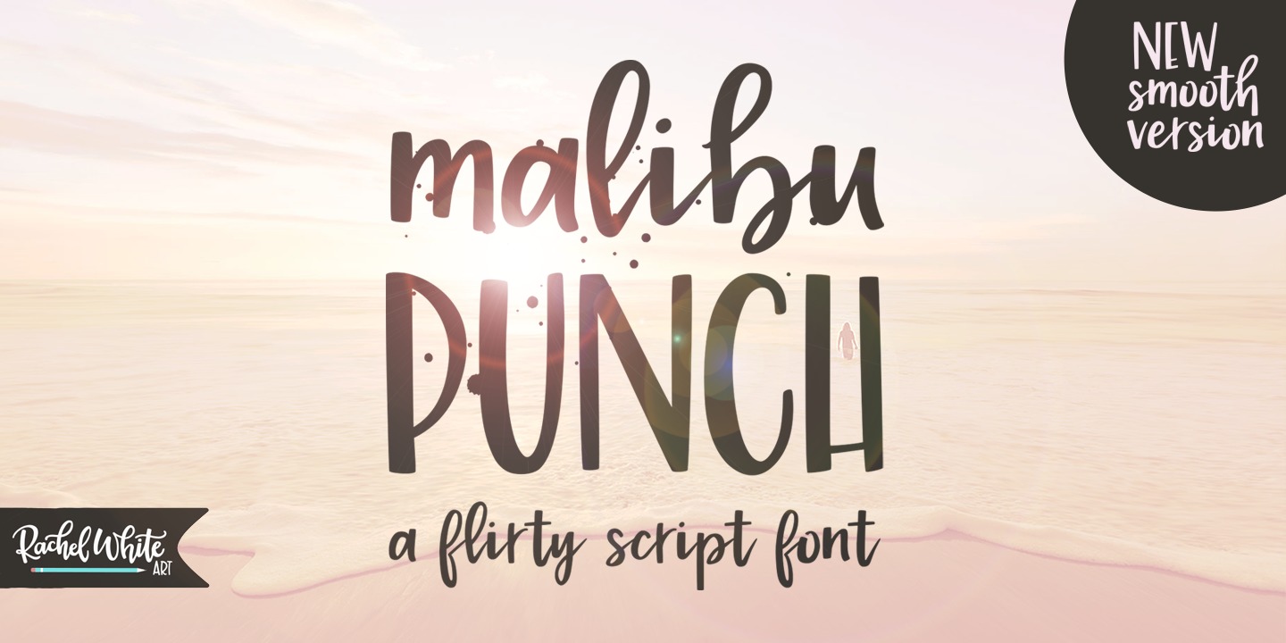 Beispiel einer Malibu Punch-Schriftart #1